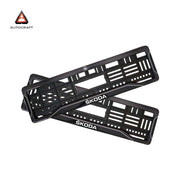 Car Number Plate Gel Frame - Skoda - Black Dash thumbnail
