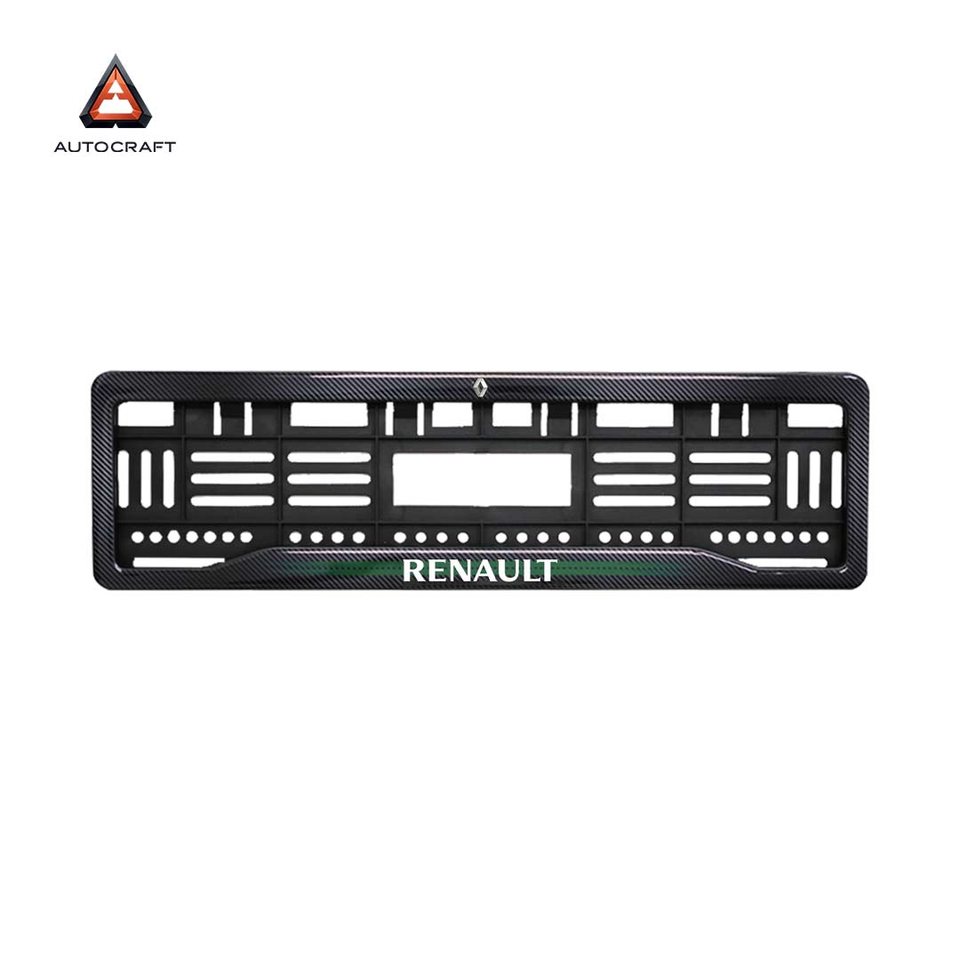 Car Number Plate Gel Frame - Renault -  Green