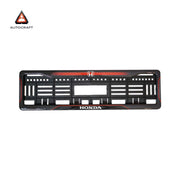 Car Number Plate Gel Frame - Honda - Red Dash