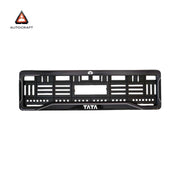 Car Number Plate Gel Frame - TATA - Black Dash