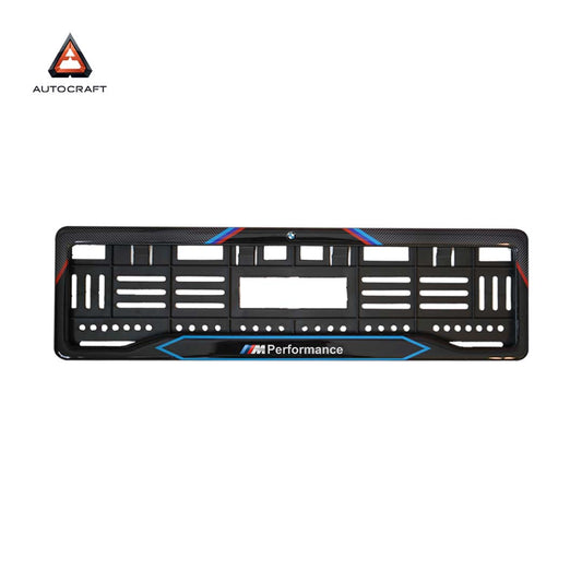Premium BMW M Performance Car Number Plate Gel Frame – Front and Back Set