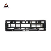 Car Number Plate Gel Frame - Skoda - Black Dash thumbnail