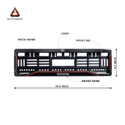 Car Number Plate Gel Frame - Toyota - Red Line thumbnail