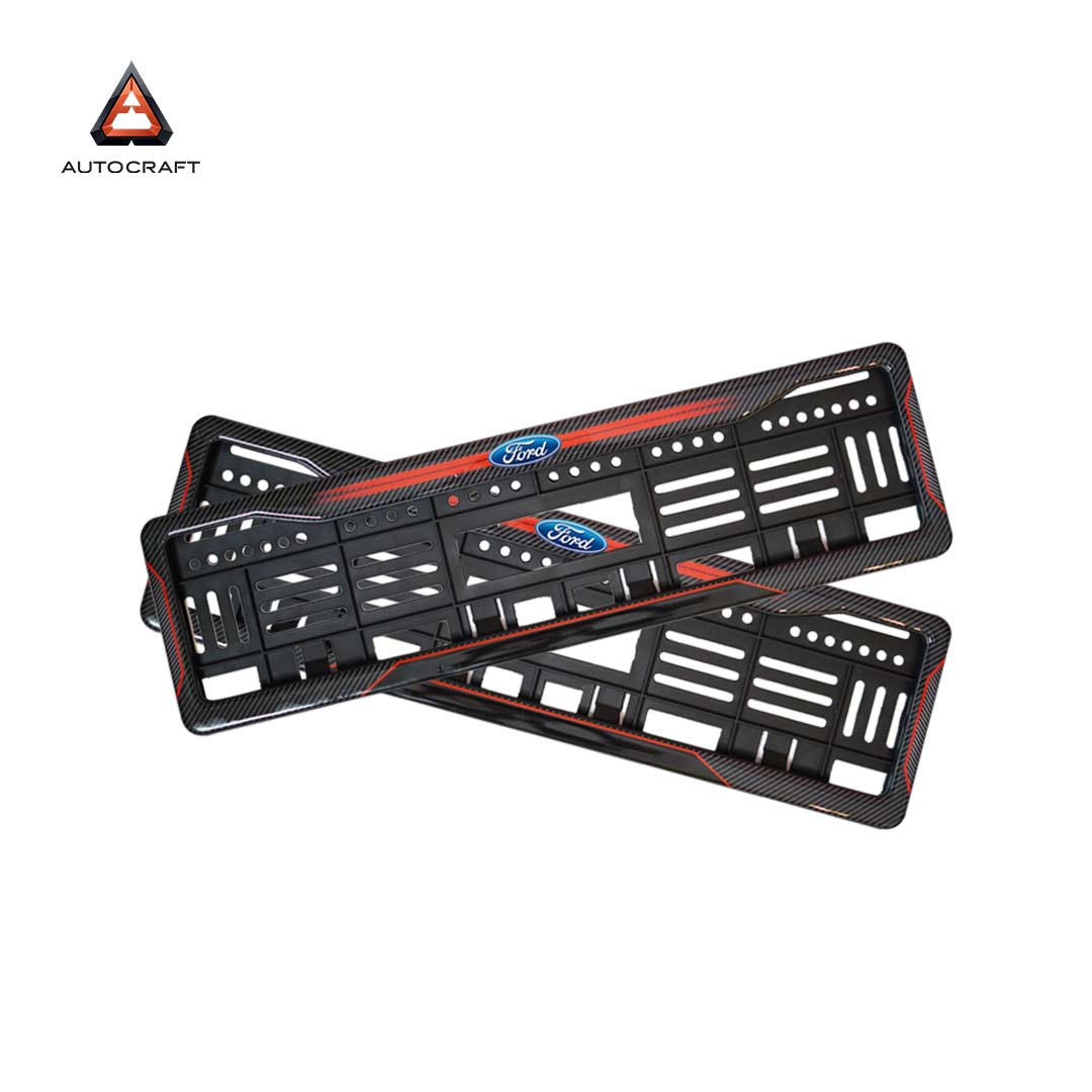 Car Number Plate Gel Frame - Ford - Red Dash