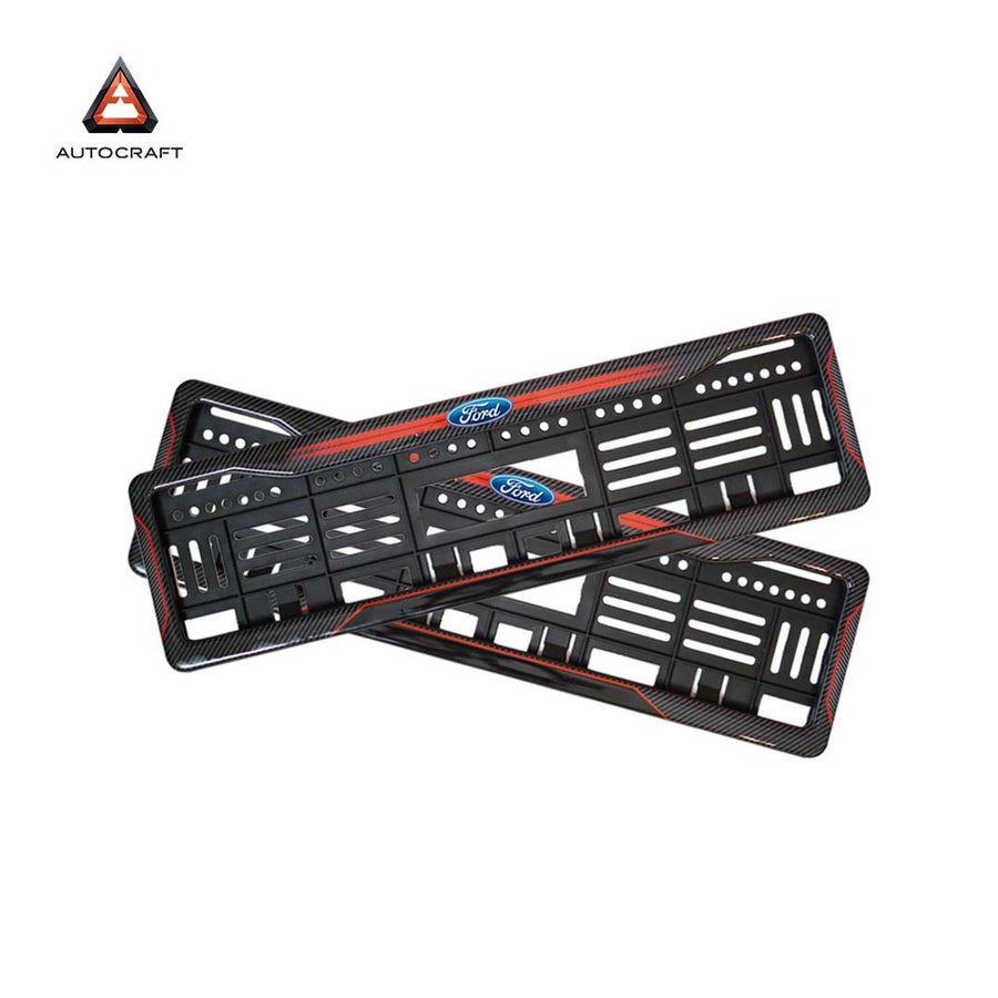 Car Number Plate Gel Frame - Ford - Red Dash