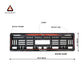 Car Number Plate Gel Frame - Mahindra - Red Dash