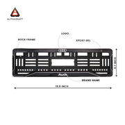 Car Number Plate Gel Frame - Audi - Black Dash