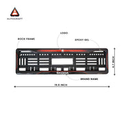 Car Number Plate Gel Frame - Skoda - Red Dash