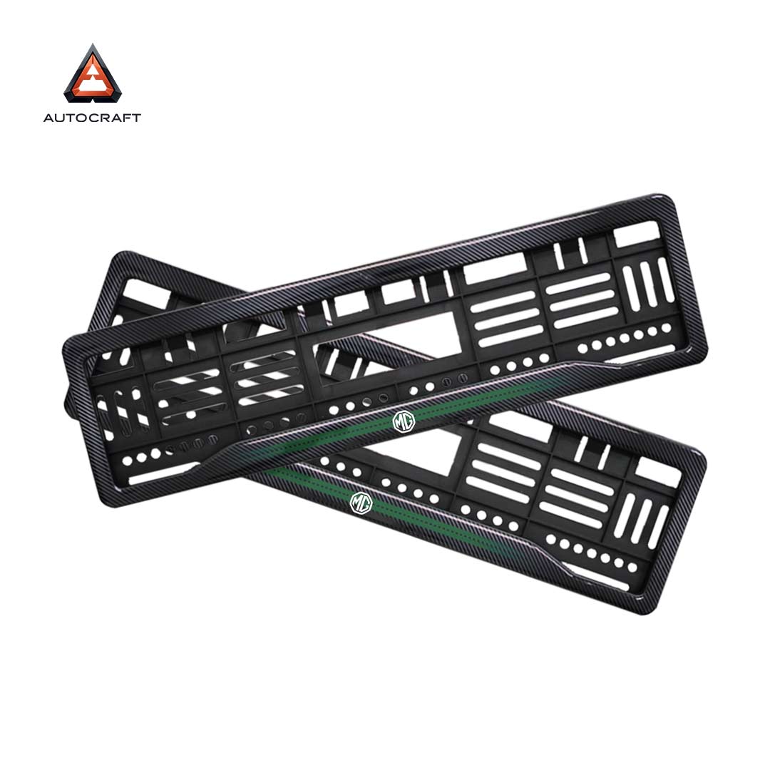 Car Number Plate Gel Frame - MG - Green Line