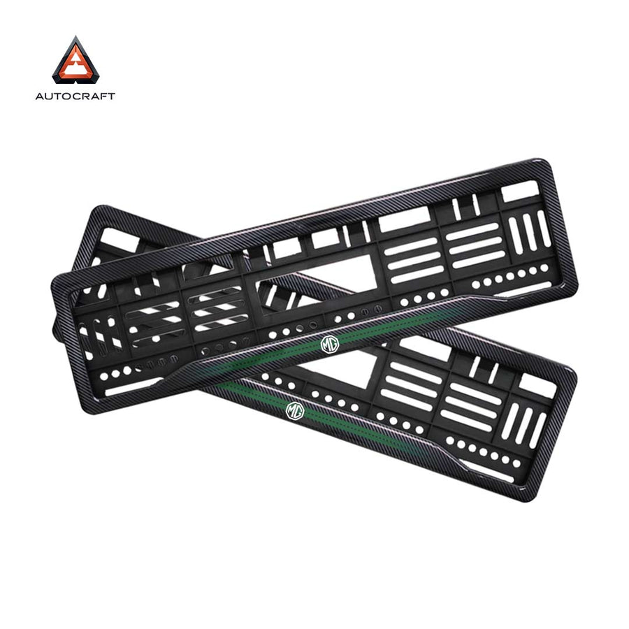Car Number Plate Gel Frame - MG - Green Line