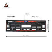 Car Number Plate Gel Frame - Ford - Red Dash