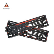 Car Number Plate Gel Frame - TATA - Red Dash thumbnail