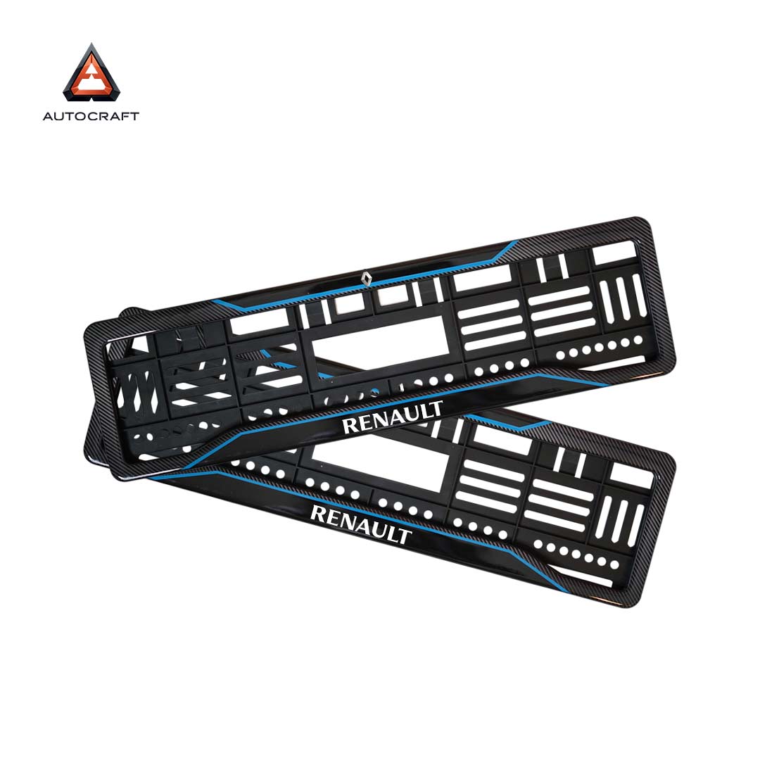 Car Number Plate Gel Frame - Renault - Blue Line