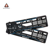 Car Number Plate Gel Frame - Renault - Blue Line