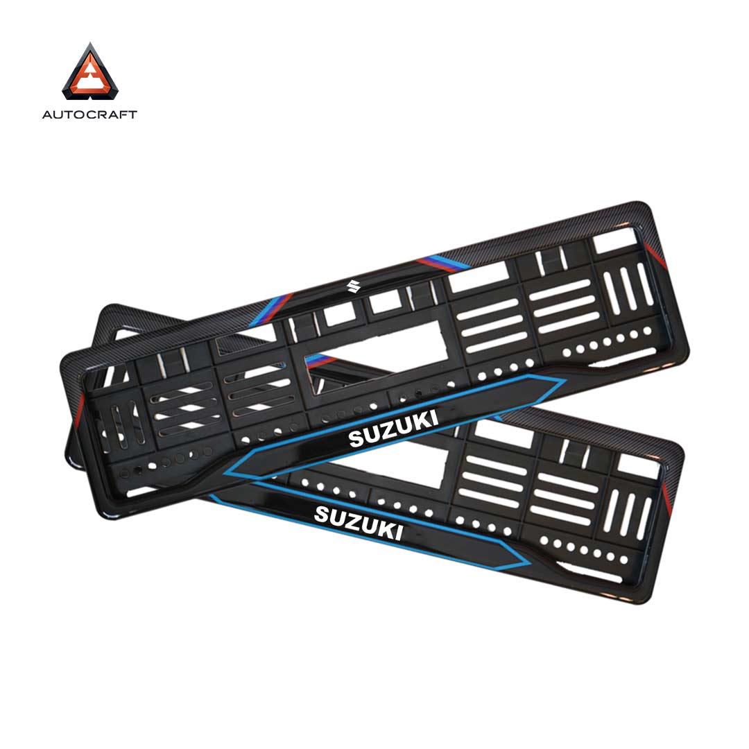 Car Number Plate Gel Frame - Suzuki - Red and Blue