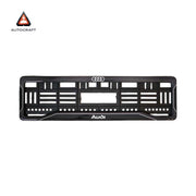 Car Number Plate Gel Frame - Audi - Black Dash