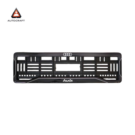 Car Number Plate Gel Frame - Audi - Black Dash