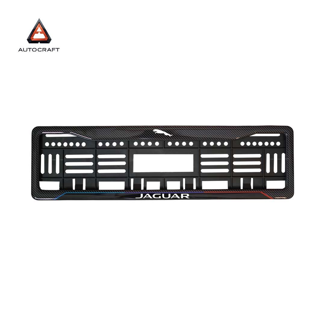 Car Number Plate Gel Frame - Jaguar - Blue and Red Line