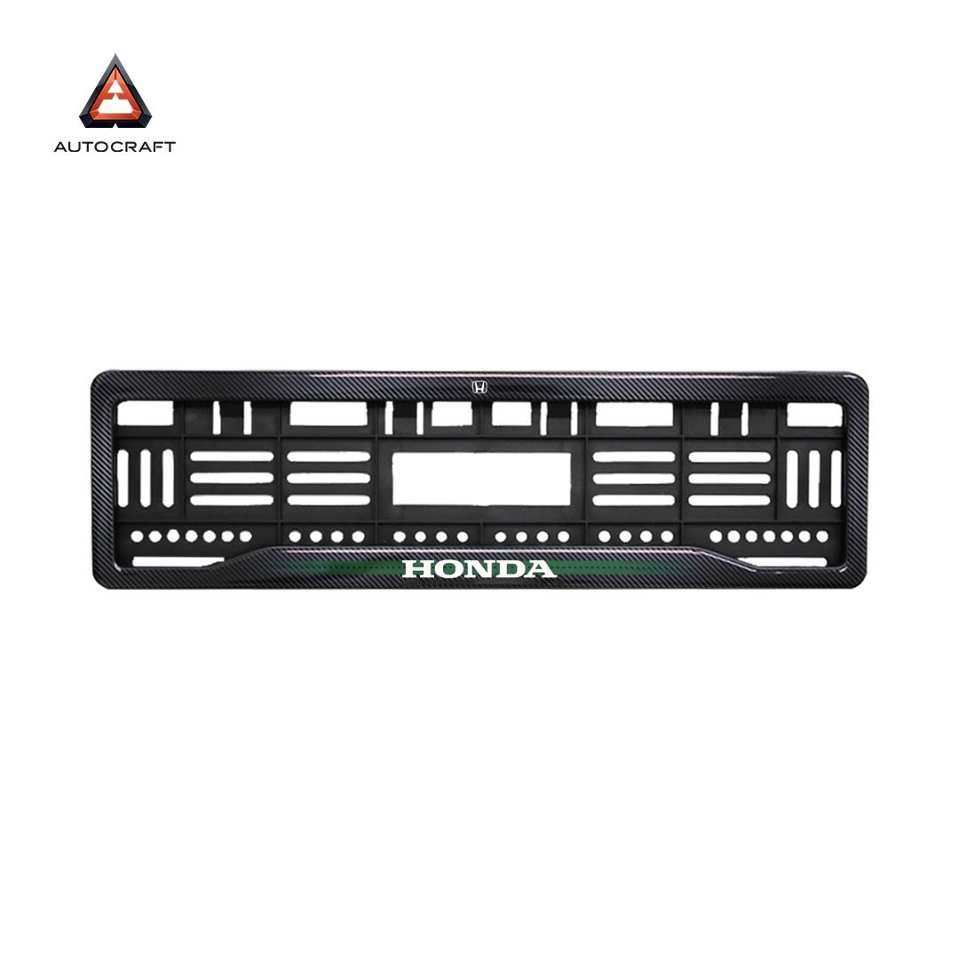 Car Number Plate Gel Frame - Honda - Green Line HSRP number plate gel frame view 3
