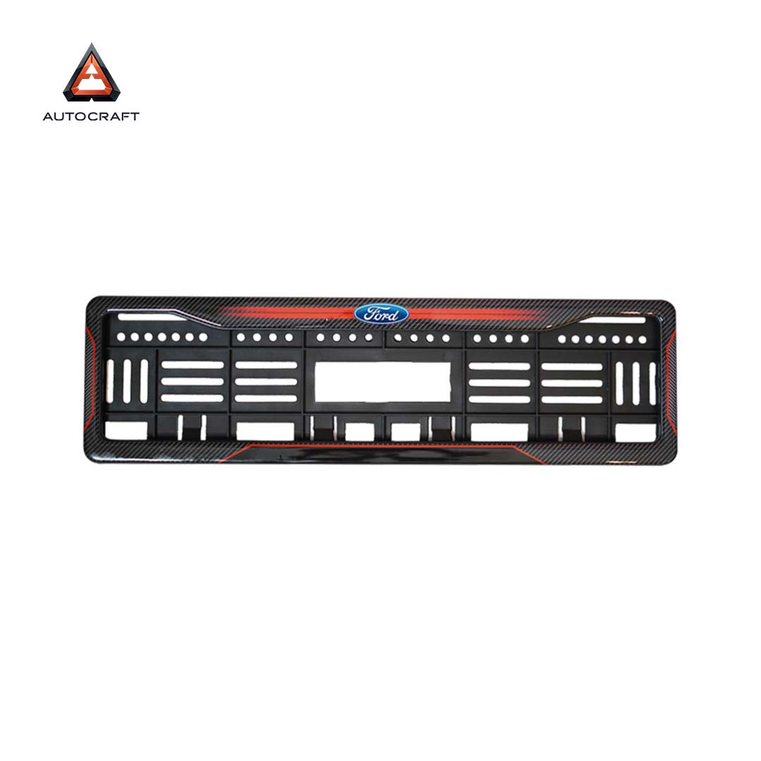 Car Number Plate Gel Frame - Ford - Red Dash