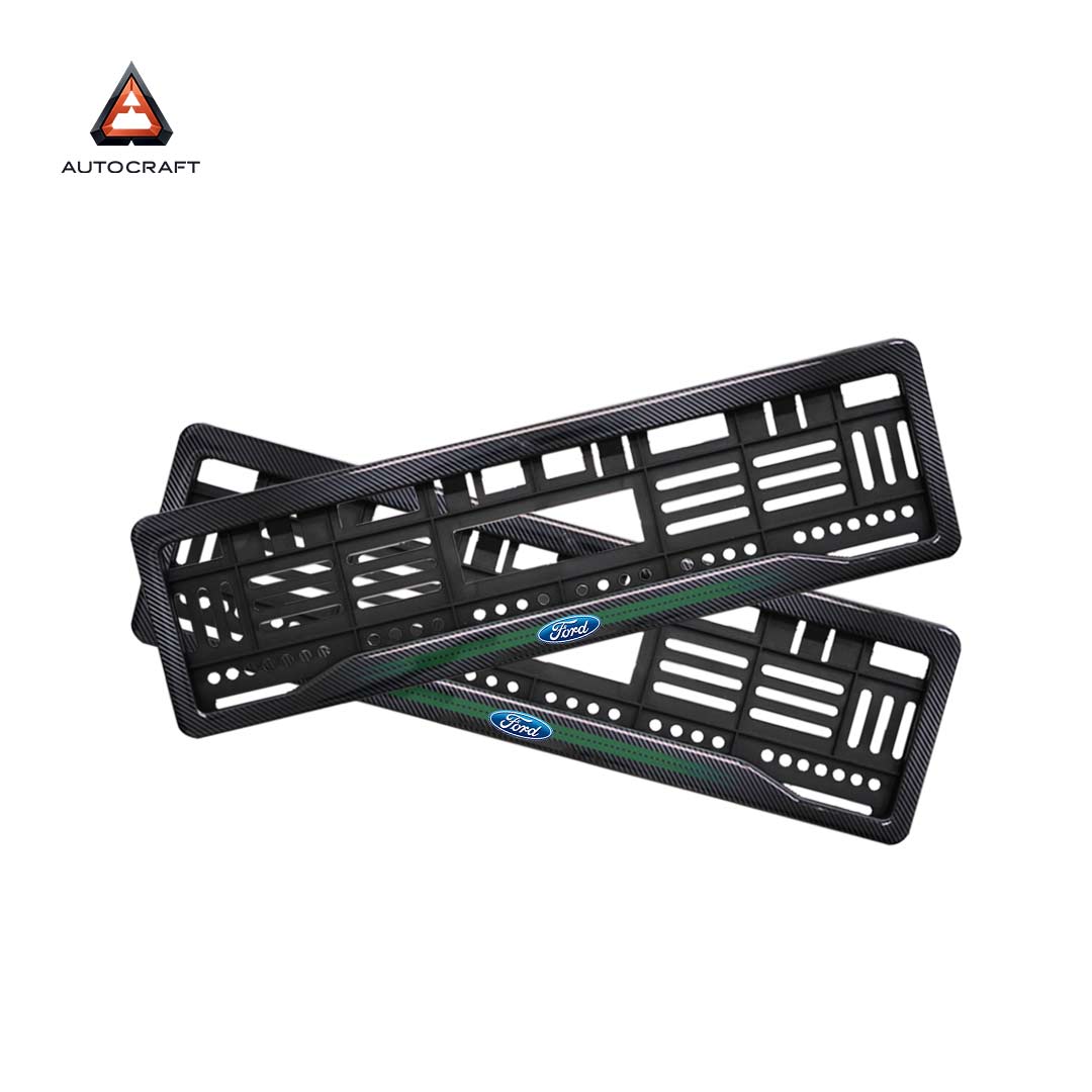 Car Number Plate Gel Frame - Ford - Green Line