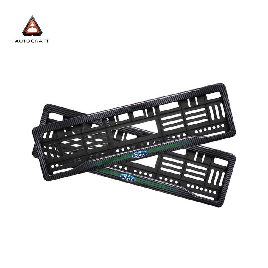 Car Number Plate Gel Frame - Ford - Green Line