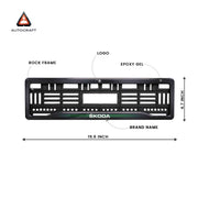 Car Number Plate Gel Frame - Skoda - Red and Blue Line