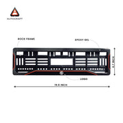 Car Number Plate Gel Frame - MG - Red Line