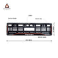 Car Number Plate Gel Frame - Mahindra - Red Line
