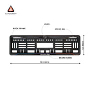 Car Number Plate Gel Frame - Benz - Red and Blue Line thumbnail