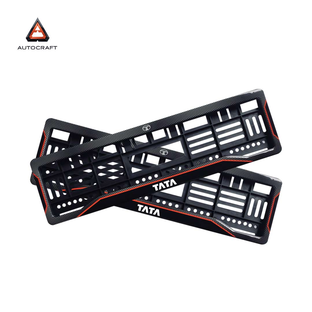 Car Number Plate Gel Frame - TATA - Red Line
