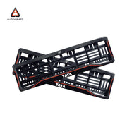 Car Number Plate Gel Frame - TATA - Red Line