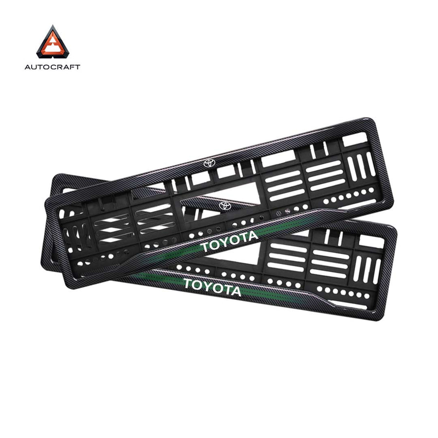 Car Number Plate Gel Frame - Toyota - Green Line