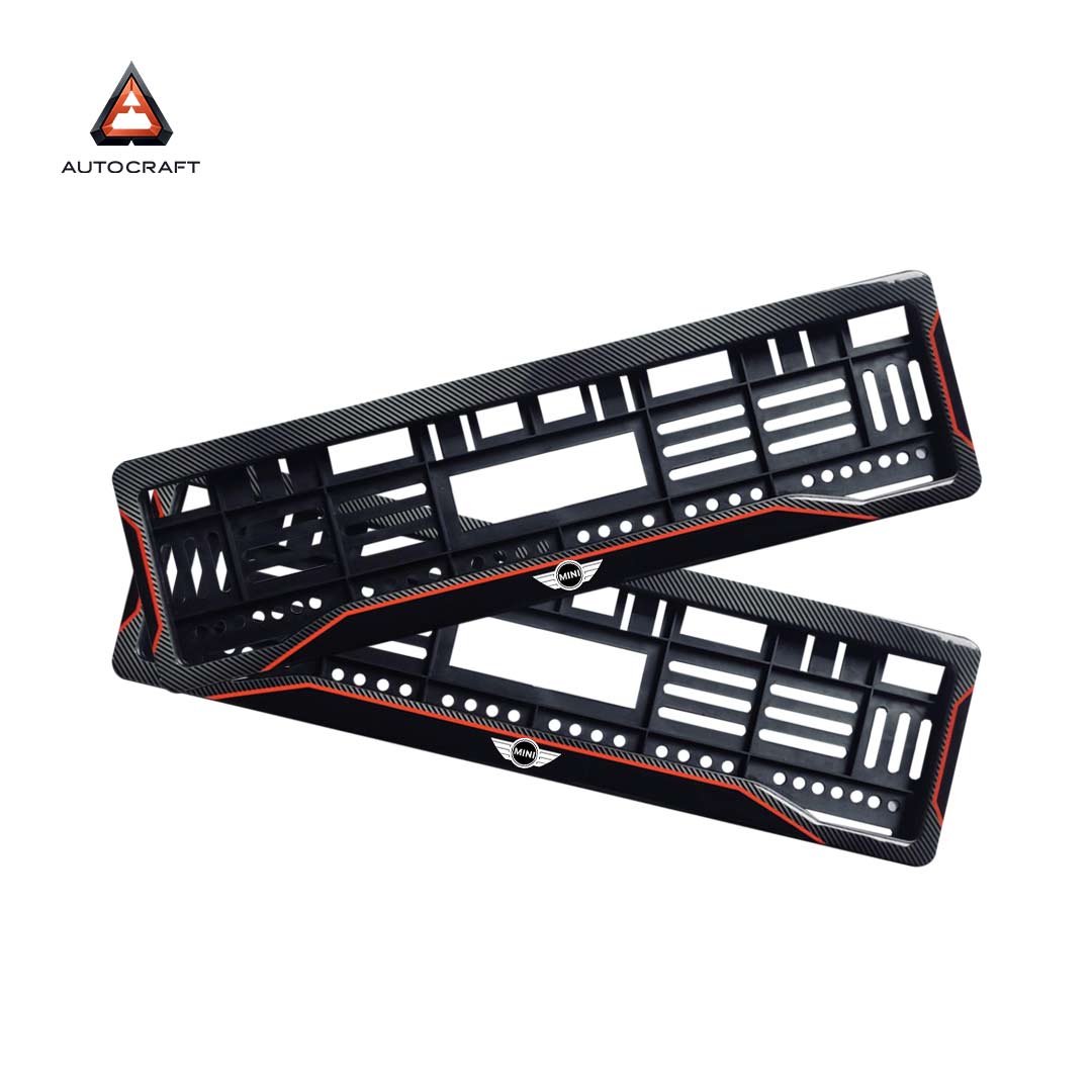 Car Number Plate Gel Frame - Mini Cooper - Red Line