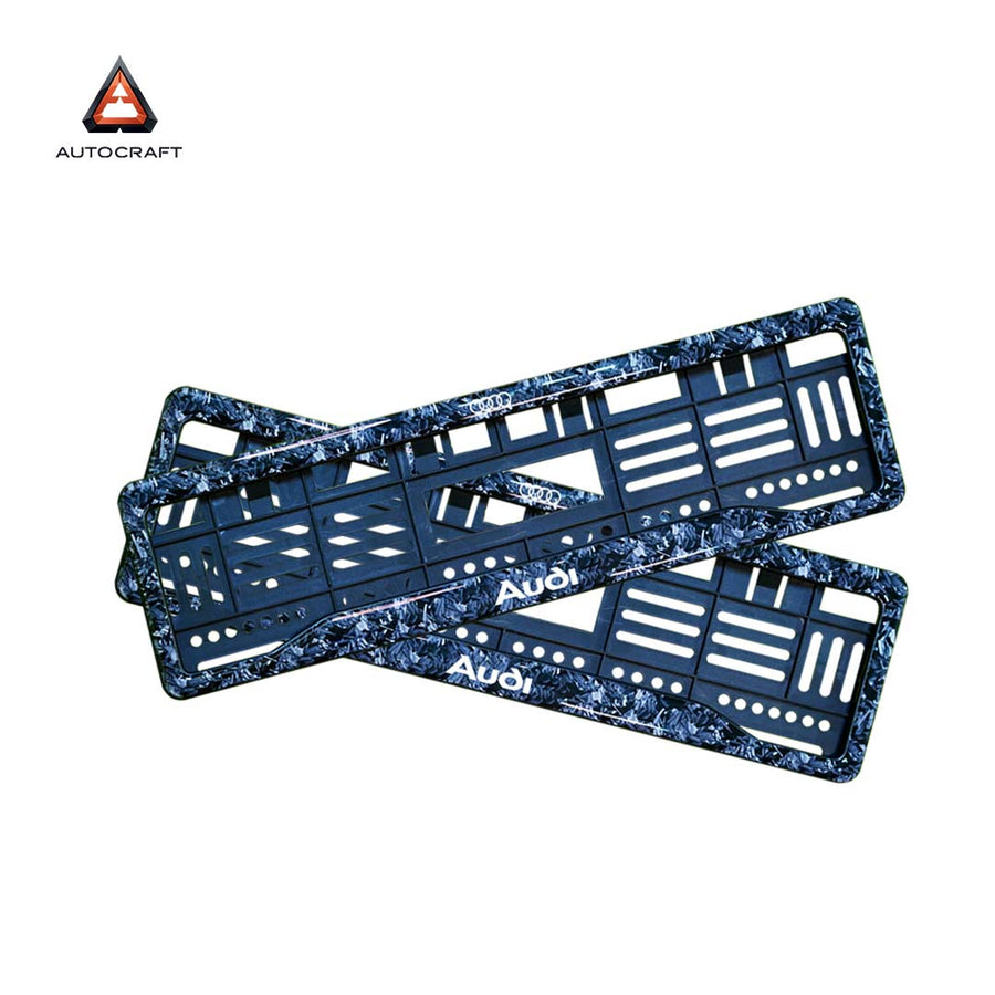 Car Number Plate Gel Frame - Audi - Forged Carbon