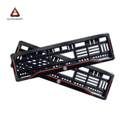 Car Number Plate Gel Frame - MG - Red Line