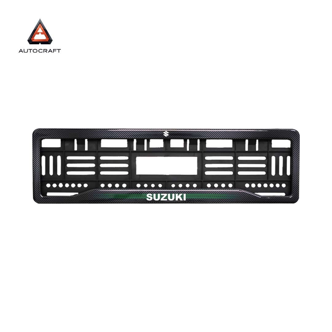 Car Number Plate Gel Frame - Suzuki - Green