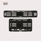Bike Number Plate Gel Frame - BMW - Black with White Lines - Image 1