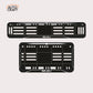 Bike Number Plate Gel Frame - Bajaj - Black with White Lines - Image 1