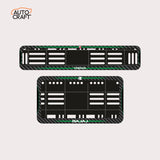 Bike Number Plate Gel Frame - Bajaj - Green Line - Image 1