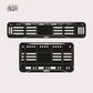 Bike Number Plate Gel Frame - Hero - Black with White Lines - Image 1