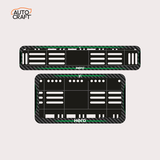 Bike Number Plate Gel Frame - Hero - Green Line - Image 1