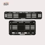 Bike Number Plate Gel Frame - Honda - Black with White Lines - Image 1