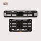 Bike Number Plate Gel Frame - KTM - Black with White Lines - Image 1