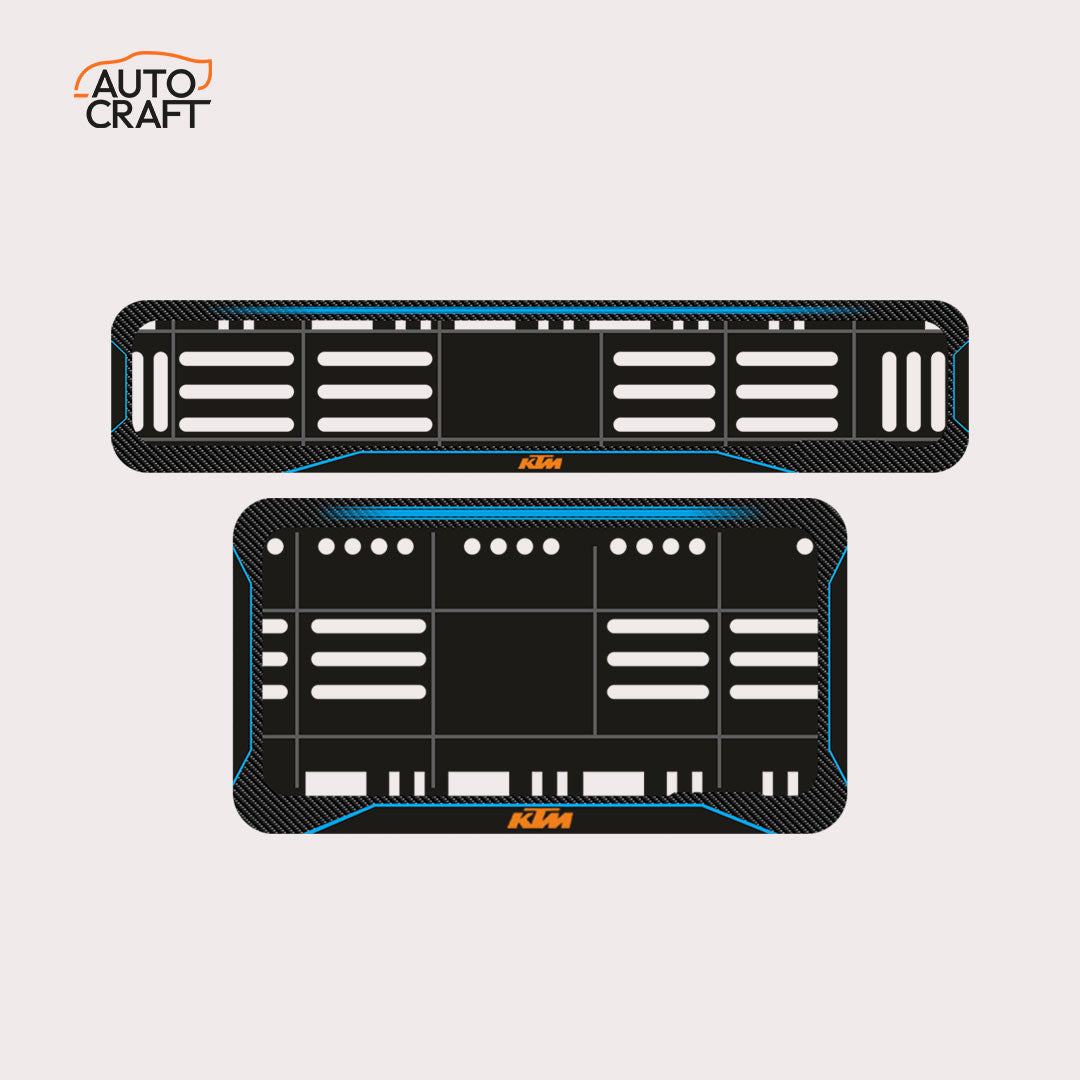 Bike Number Plate Gel Frame - KTM - Blue Line - Image 1