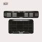 Bike Number Plate Gel Frame - Suzuki - Black with White Lines - Image 1