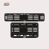 Bike Number Plate Gel Frame - TVS - Black Pattern - Image 1
