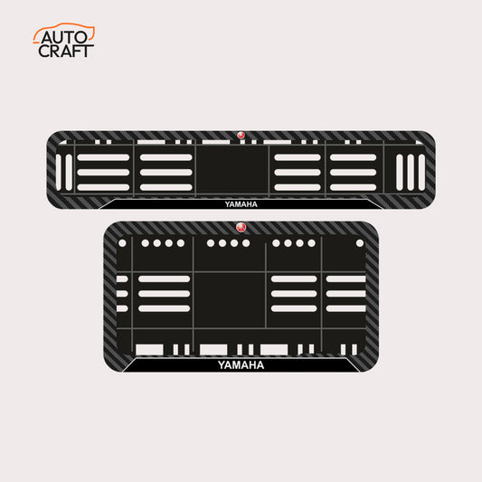Bike Number Plate Gel Frame - Yamaha - Black Pattern - Image 1