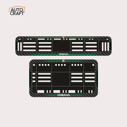 Bike Number Plate Gel Frame - Yamaha - Green Line - Image 1