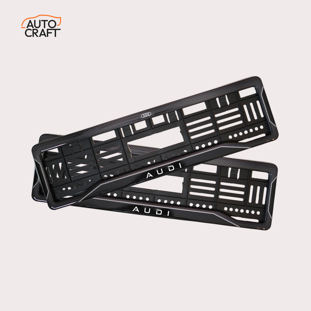Car Number Plate Gel Frame - Audi - Black Dash - Image 1